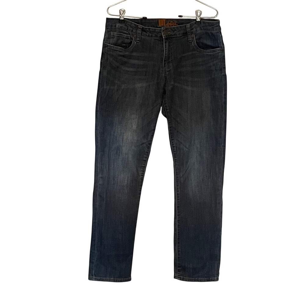 KUT from the Kloth Women Dark Wash Straight Leg Denim Jeans Size 10 Mid Rise
